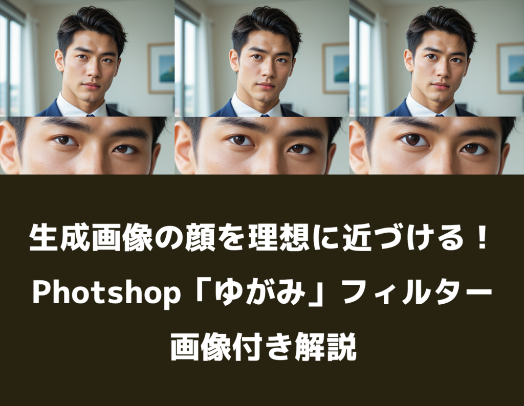 Photoshopゆがみフィルター各スライダー調整後画像付き解説記事のアイキャッチ画像
