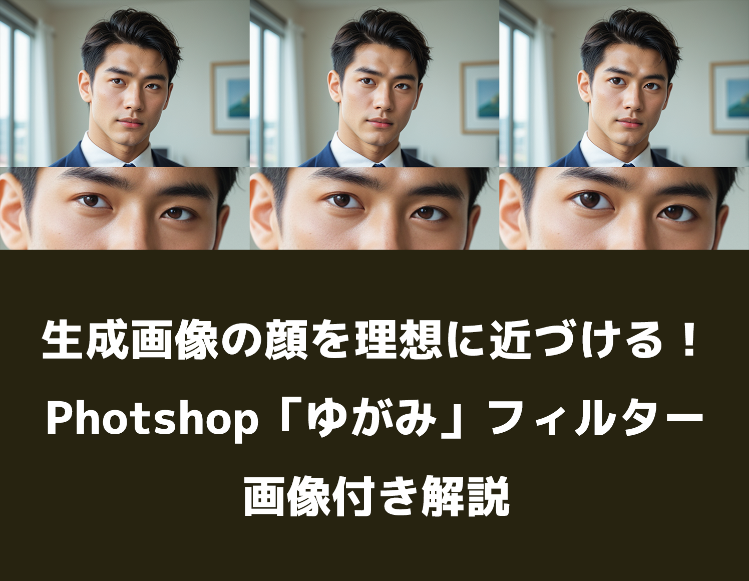 Photoshopゆがみフィルター各スライダー調整後画像付き解説記事のアイキャッチ画像