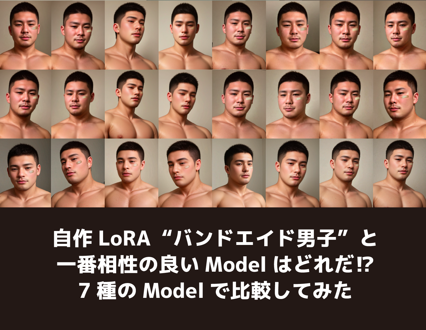 自作LoRAと相性の良いModel7種を比較してみた