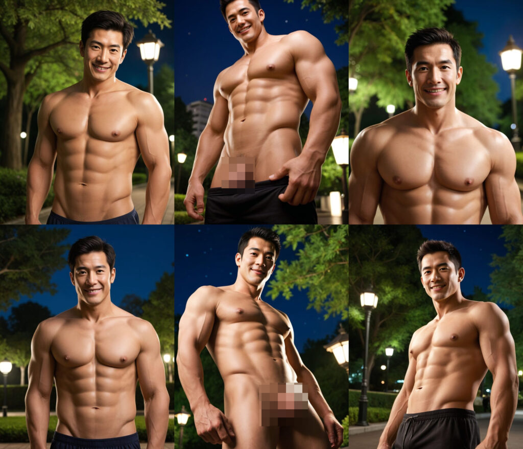 Muses - Thaliaで生成した日本人（アジア人）風男性画像