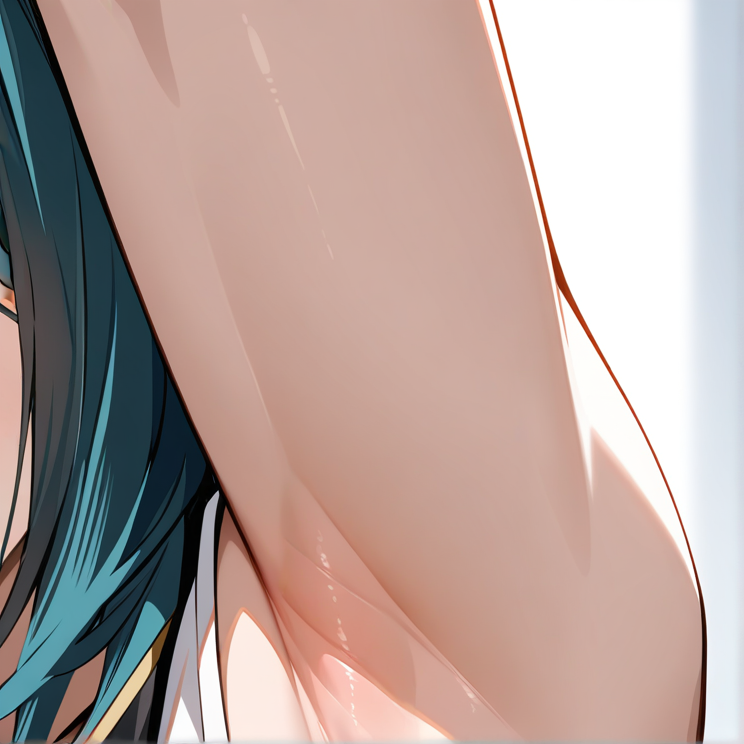 脇の体毛プロンプトなしで生成した画像