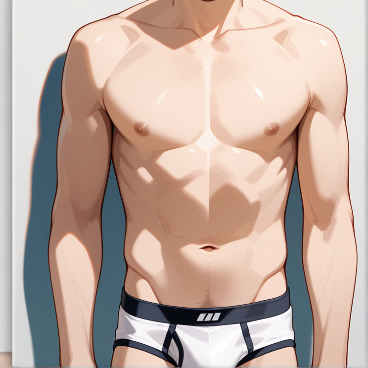 "happy trail"のプロンプトで生成した画像