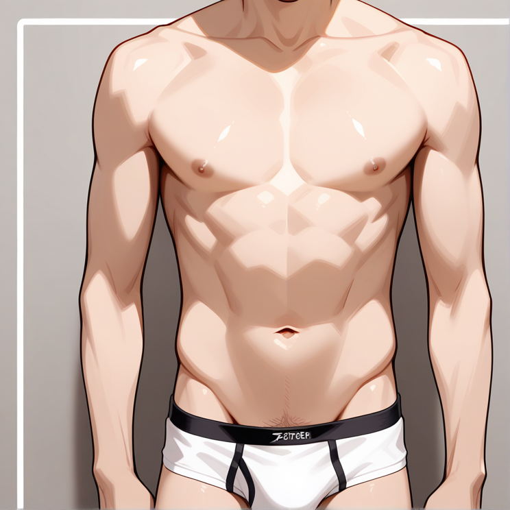 "sparse pubic hair"のプロンプトで生成した画像