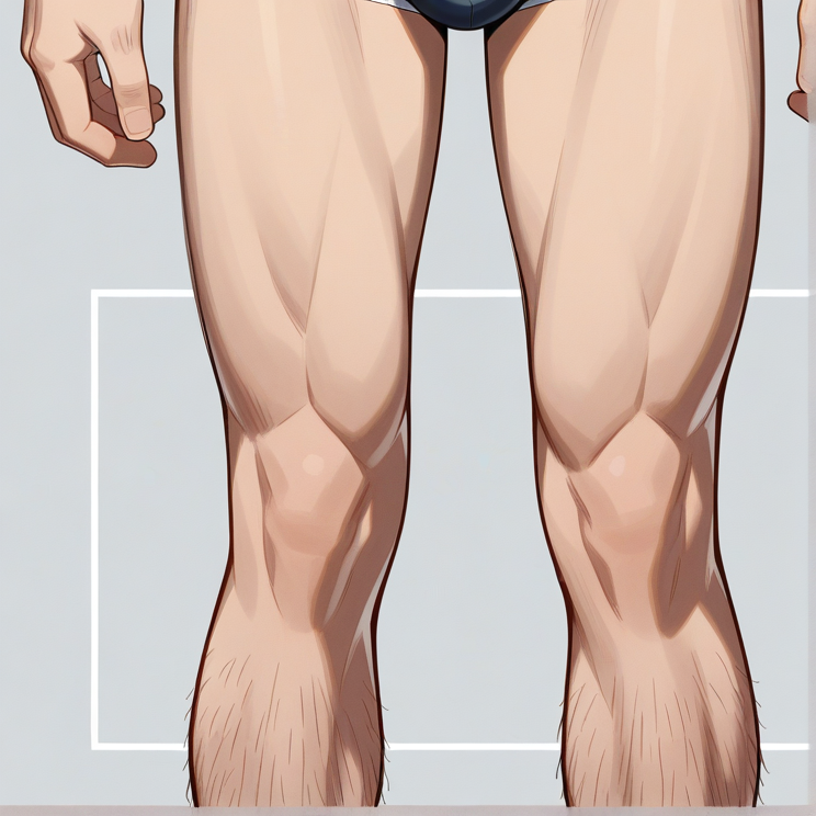 "leg hair"のプロンプトで生成した画像