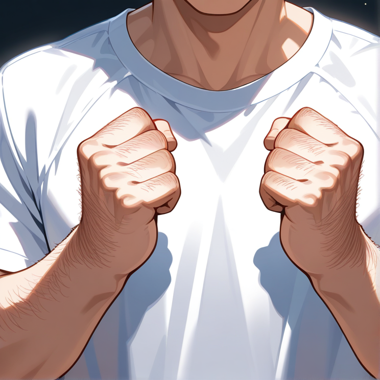 "knuckle hair"のプロンプトで生成した画像